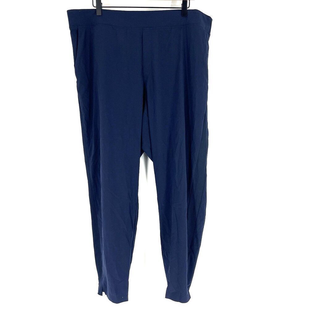 Athleta Pants Size 18 Navy Brooklyn Ankle Pull On Lightweight High Rise Travel